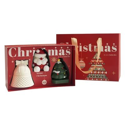 Custom Logo Luxury Red Paper Christmas Box with Handle for Gift Packaging Żywność Biżuteria Farmacja Markowy Design