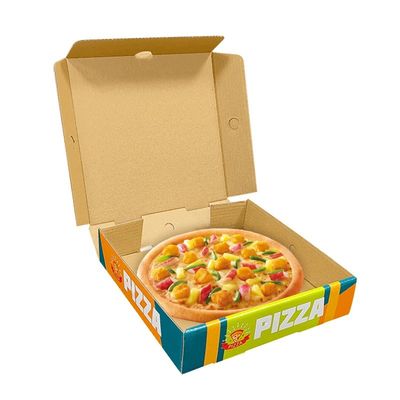 Drukowanie logo na zamówienie Białe faliste pizza opakowanie karton papierowy składany do żywności