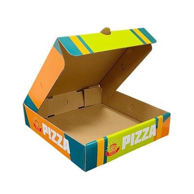 Drukowanie logo na zamówienie Białe faliste pizza opakowanie karton papierowy składany do żywności