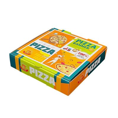 Drukowanie logo na zamówienie Białe faliste pizza opakowanie karton papierowy składany do żywności