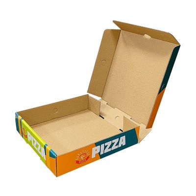 Drukowanie logo na zamówienie Białe faliste pizza opakowanie karton papierowy składany do żywności