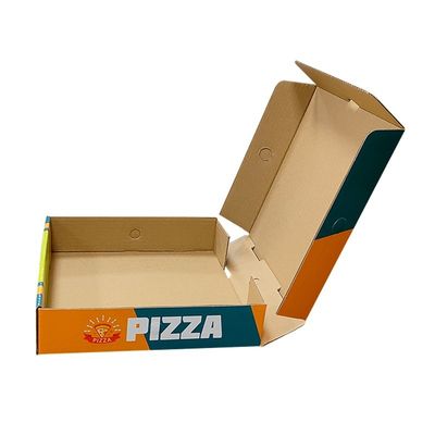 Drukowanie logo na zamówienie Białe faliste pizza opakowanie karton papierowy składany do żywności