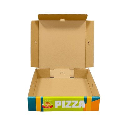 Drukowanie logo na zamówienie Białe faliste pizza opakowanie karton papierowy składany do żywności