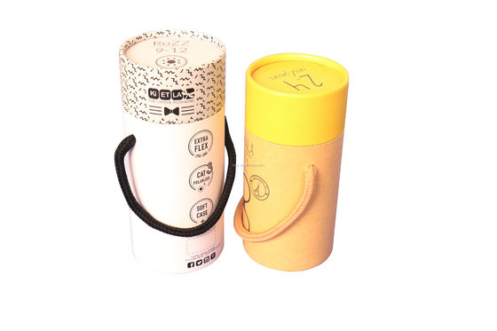 Matt Lamination Round Tube Packaging Box Kraft Paper Cylinder Box For Nuts Kawa i herbata