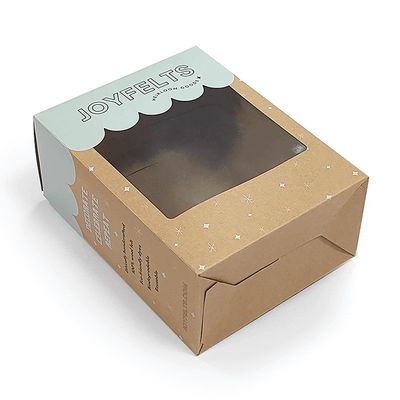 Brązowe opakowania z kartonów z papieru kraft z przejrzystymi oknami z PVC