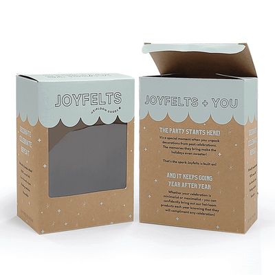 Kraft Paper Tuck Top Auto Lock Box z wycinaniem okien