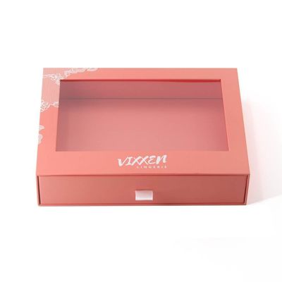 Pozostałe Pudełko typu Custom Paper Drawer Kartonowe opakowanie podarunkowe Pudełko z przejrzystym oknem PVC