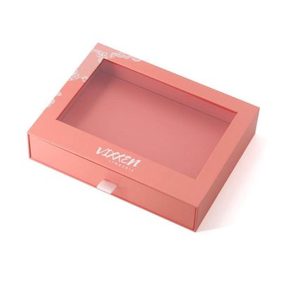 Pozostałe Pudełko typu Custom Paper Drawer Kartonowe opakowanie podarunkowe Pudełko z przejrzystym oknem PVC