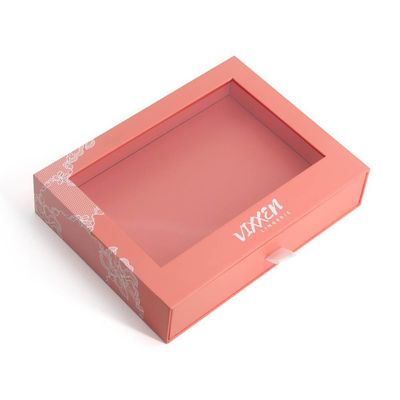 Pozostałe Pudełko typu Custom Paper Drawer Kartonowe opakowanie podarunkowe Pudełko z przejrzystym oknem PVC