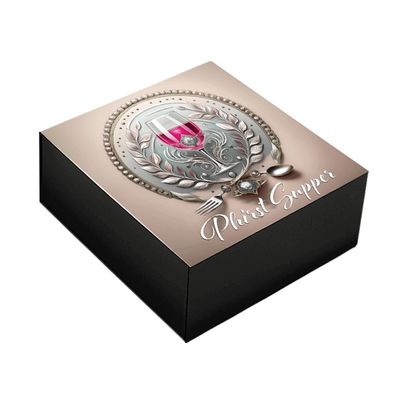 Luxury Paper Flip Top Cardboard Box Black Custom Magnetic Box Opakowanie