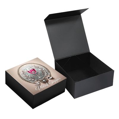 CMYK lub pantone Custom Luxury Black Large Foldable Banquet Glass Drinkware Tableware Magnet Packaging Gift Box