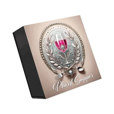 CMYK lub pantone Custom Luxury Black Large Foldable Banquet Glass Drinkware Tableware Magnet Packaging Gift Box