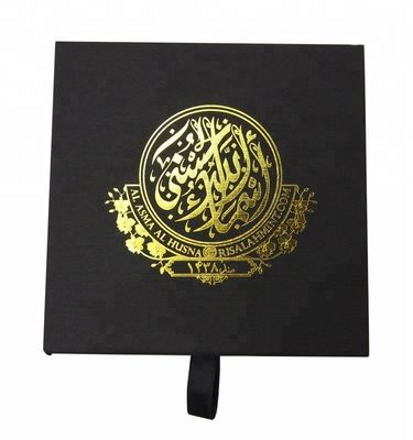 Luxury Hot Stamping Black Box Gift Packaging z drukiem CMYK