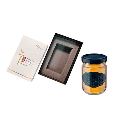 Karton Czarny Mat Luxury Honey Packaging Gift Set Personalized Size Kremowy słoik Magnetyczna sztywna kartonowa skrzynka