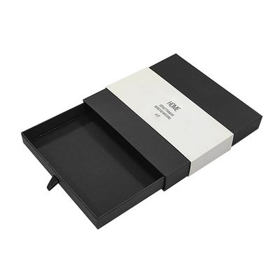 Biżuteria Papierowa Skarbie Paczkowanie Czarne Slide Out Box Paczkowanie Pudełka Logo