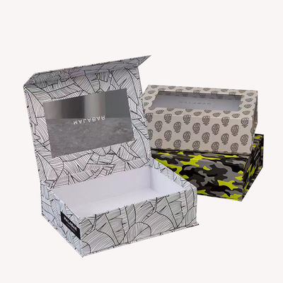 Niestandardowy magnetyczny pudełko w kształcie książki Perfumy butelka Packing Paper Pudełko podarunkowe z oknem PVC