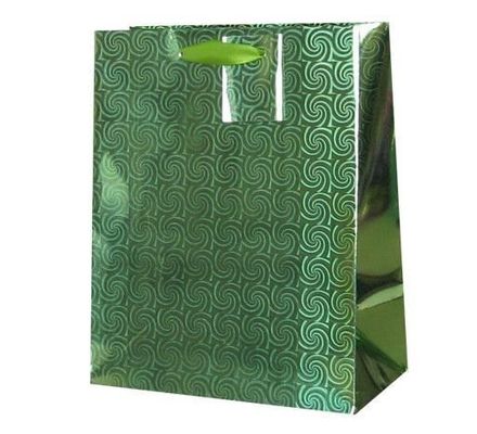 Luxury Matte Green Paper Gift Shopping Bag Do opakowań odzieżowych