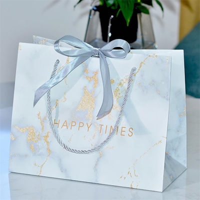 Gorąca pieczętowanie Custom Luxury Gift Bags Recykling Kraft Shopping Bags z uchwytami