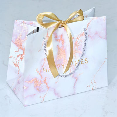 Gorąca pieczętowanie Custom Luxury Gift Bags Recykling Kraft Shopping Bags z uchwytami