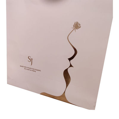 Luxury Custom Logo Złota folia Drukowany papier Kraft Zakupy Opakowania worek do butów Odzież