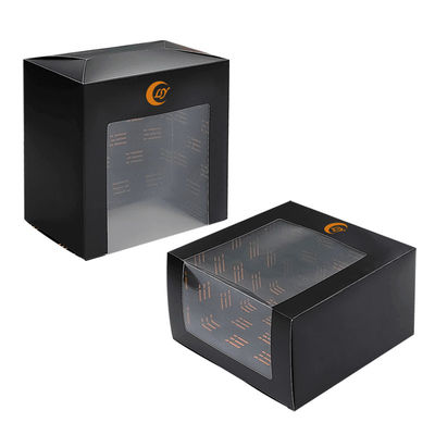Zaopatrzenie w papierowe kapelusze Baseball Cap Window Gift Box With Clear PVC Window for Baseball Cap