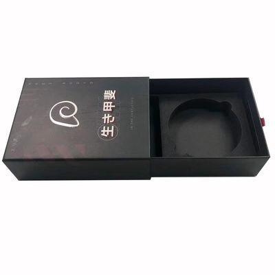 Zastosowanie Slid Drawer Paper Box Packaging Gift Box Package Czarny pudełko z wkładką EVA