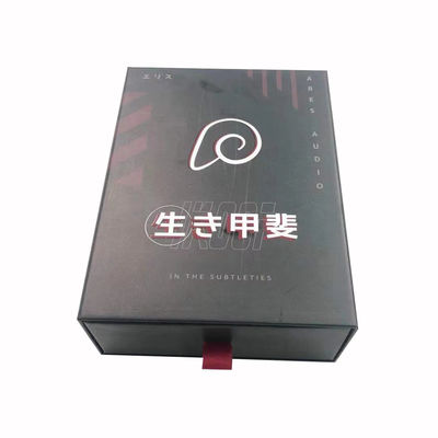 Zastosowanie Slid Drawer Paper Box Packaging Gift Box Package Czarny pudełko z wkładką EVA