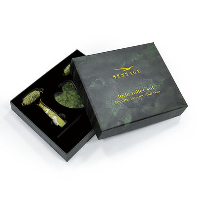 Zindywidualizowane logo Premium Green Cardboard Lid Top Cover And Bottom Luxury Cosmetic Packaging Gift Box