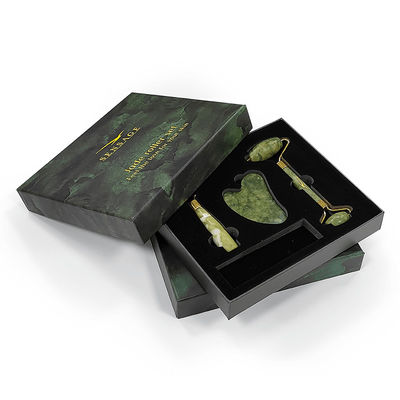 Zindywidualizowane logo Premium Green Cardboard Lid Top Cover And Bottom Luxury Cosmetic Packaging Gift Box