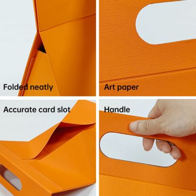 Spersonalizowane, unikalne, specjalnie ukształtowane, składane pudełko na prezent z własnym logo, przenośne z uchwytem