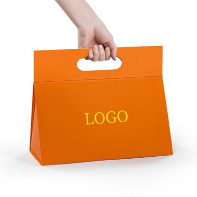 Spersonalizowane, unikalne, specjalnie ukształtowane, składane pudełko na prezent z własnym logo, przenośne z uchwytem