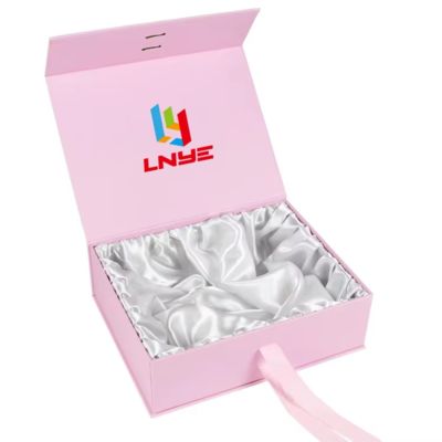 Luksusowe magnetyczne pudełko prezentowe z niestandardowym logo, zamykane dla kosmetyków, odzieży, peruk, zestawów prezentowych