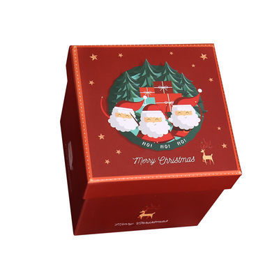Luxury Custom Christmas Style Ekologicznie przyjazne opakowanie dla prezentów Karton Czerwona okładka z górnej strony