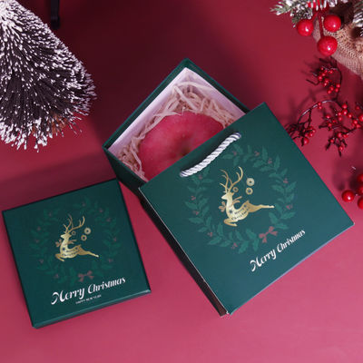 Luxury Custom Christmas Style Ekologicznie przyjazne opakowanie dla prezentów Karton Czerwona okładka z górnej strony