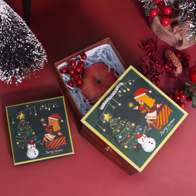 Luxury Custom Christmas Style Ekologicznie przyjazne opakowanie dla prezentów Karton Czerwona okładka z górnej strony