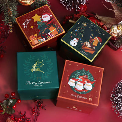 Luxury Custom Christmas Style Ekologicznie przyjazne opakowanie dla prezentów Karton Czerwona okładka z górnej strony