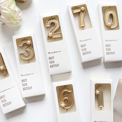 Niestandardowe kolorowe pudełko Drukowanie numer Torta Świeczka urodzinowa Pudełko prezentów Klein Małe pudełka prezentów