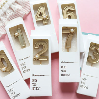 Niestandardowe kolorowe pudełko Drukowanie numer Torta Świeczka urodzinowa Pudełko prezentów Klein Małe pudełka prezentów