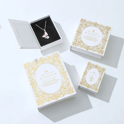 Hurtowa luksusowa na zamówienie magnetyczna szkatułka na naszyjnik i kolczyki