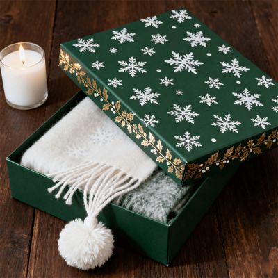 Niestandardowe luksusowe świąteczne pudełka prezentowe z matowego, sztywnego kartonu do pakowania szalików, sukienek, bielizny, koszul, z recyklingu, z materiałów aseptycznych