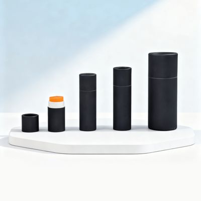 Niestandardowa papierowa tuba cylindryczna do pakowania szczoteczek do zębów, olejków eterycznych, świec, kawy, herbaty, z papieru rzemieślniczego i materiałów kartonowych