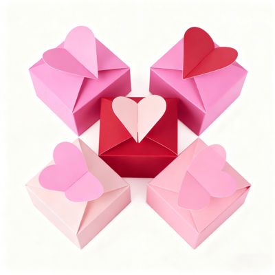 Uwolnij Urok Miłości Nasze Ekskluzywne Pudełko na Kartki w Kształcie Serca Błyszczące Matowe Laminowanie Gąbkowa Wyściółka Każda Wyjątkowa Chwila Uchwyt Świece