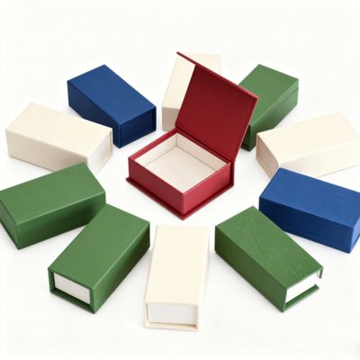 Luksusowe pudełko na kadzidła w kształcie prostokąta z jednolitym kolorem, opakowanie z papieru kraft na prezenty, sztywne pudełka, wyściółka z gąbki, tłoczenie