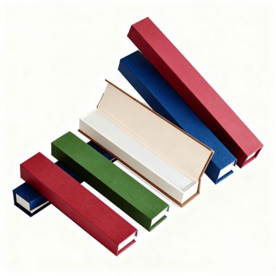 Luksusowe pudełko na kadzidła w kształcie prostokąta z jednolitym kolorem, opakowanie z papieru kraft na prezenty, sztywne pudełka, wyściółka z gąbki, tłoczenie