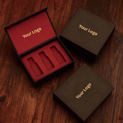 Niestandardowe, spersonalizowane pudełka papierowe z logo, pudełka magnetyczna z pianką, luksusowa sztywna kosmetyka do makijażu, perfumy.