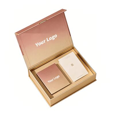 Magnetic Gift Wrap Box with Custom logo Recyclable Rigid and Foldable Packaging Boxes for Cosmetic with Instruction Manual