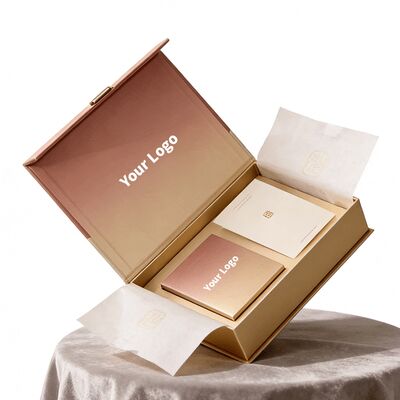 Magnetic Gift Wrap Box with Custom logo Recyclable Rigid and Foldable Packaging Boxes for Cosmetic with Instruction Manual