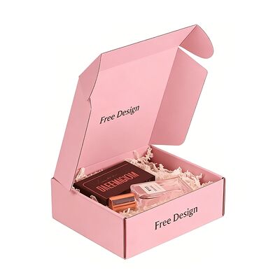Hurtowe niestandardowe spersonalizowane drukowane różowe pudełka kartonowe Opakowania Poczta Wysyłka