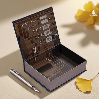 Luxury Book Style Gift Box z zamknięciem magnetycznym Custom Printed Packaging for Brands Wedding Cosmetics Trendy Design Packaging