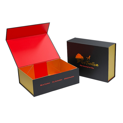 Premium Custom Logo Luksusowy Duży Matte sztywny Papier Karton Czarny Składany Pustka Magnetyczna ISO9001